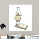 School Lamp Book Wall Decal