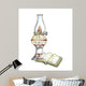 School Lamp Book Wall Decal