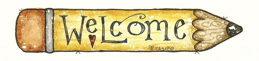 Welcome Pencil Wall Decal