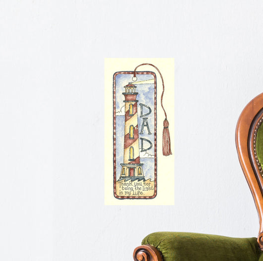 Dad Lighthouse Bookmark Wall Decal