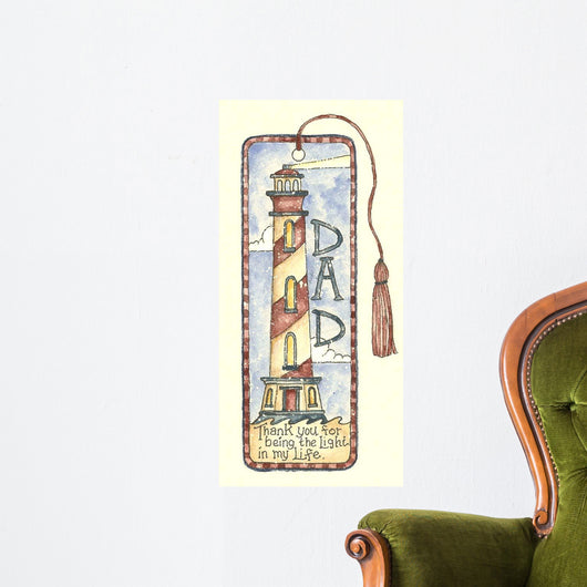 Dad Lighthouse Bookmark Wall Decal