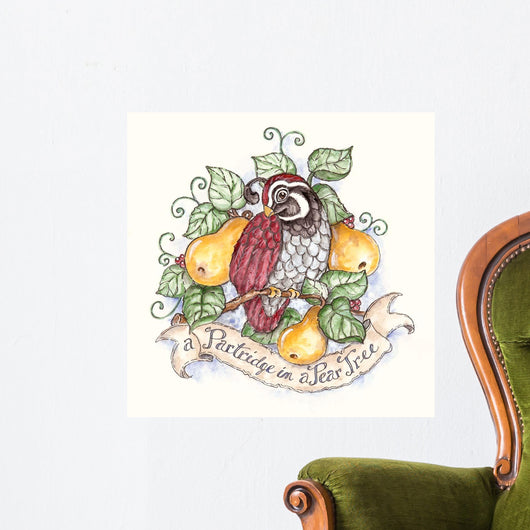 Partridge Pear Tree Wall Decal