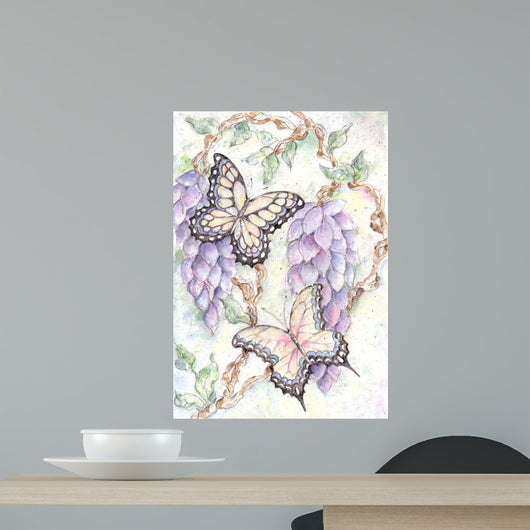 Butterflies and Vine Wall Decal
