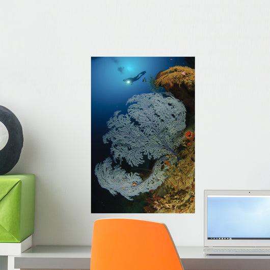 Very Rare Blue Sea Wall Decal Design 1