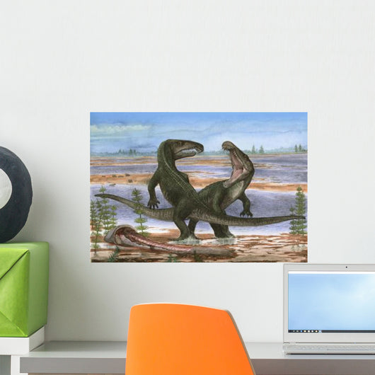 Confrontation between Two Prehistoric Wall Decal