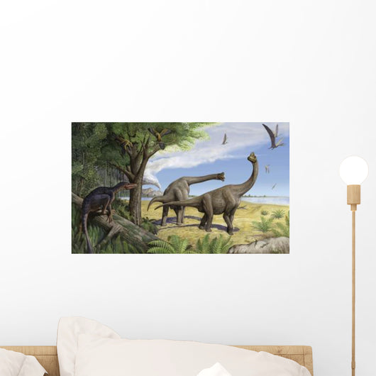 Raptor Stalks Pair Grazing Wall Decal