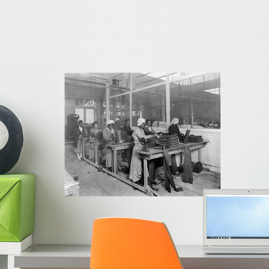 African-American Women Manufacturing Spiral Wall Decal