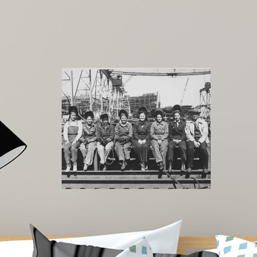 Women Welders Wearing Protective Wall Decal