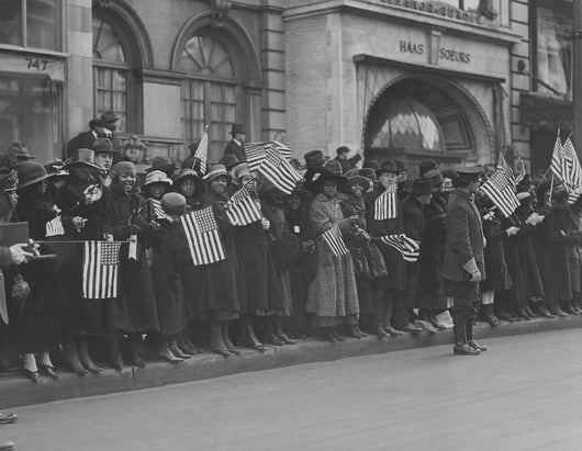 Crowds Waiting for Parade Wall Decal