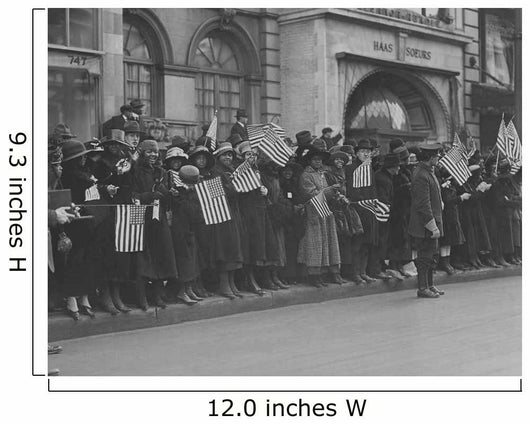 Crowds Waiting for Parade Wall Decal