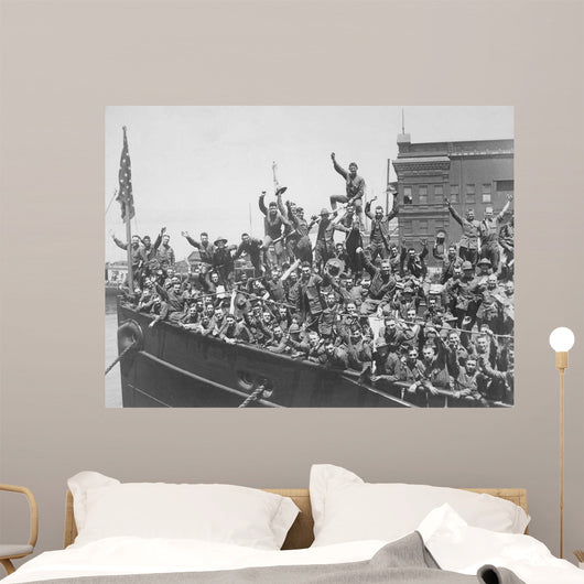 Embarked for France Western Wall Decal