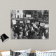 Crowd Times Square Holding Wall Decal