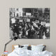Crowd Times Square Holding Wall Decal