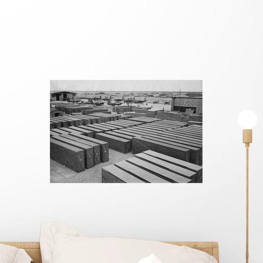 Crated Fighter Planes Awaiting Wall Decal