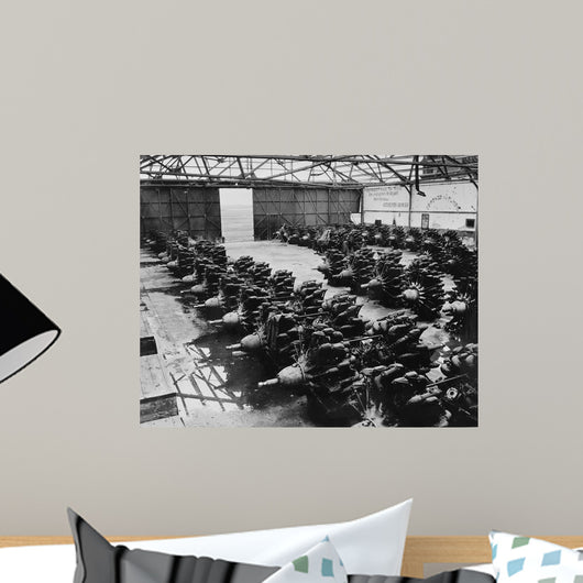 Warehouse French Airplane Engines Wall Decal