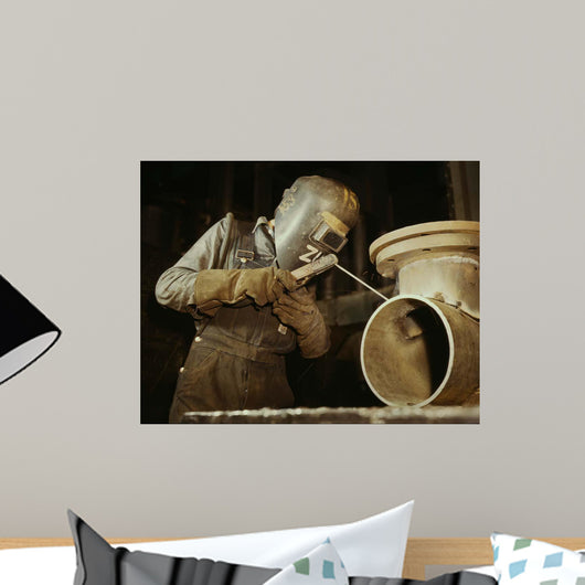 Welder Making Boilers for Wall Decal Design 2