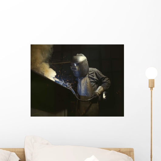 Welder Making Boilers for Wall Decal Design 1