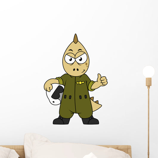 Illustration Allosaurus Jet Pilot Wall Decal