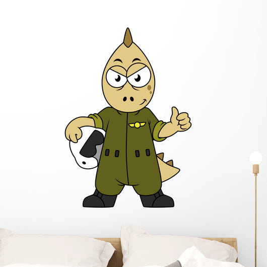 Illustration Allosaurus Jet Pilot Wall Decal