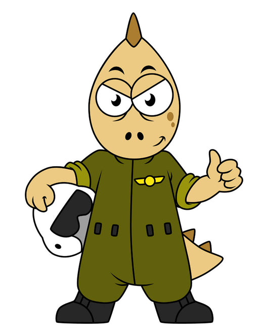 Illustration Allosaurus Jet Pilot Wall Decal