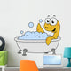 Illustration Bathing Loch Ness Wall Decal