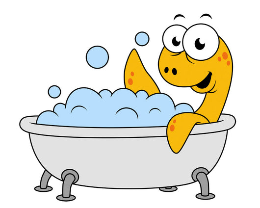 Illustration Bathing Loch Ness Wall Decal