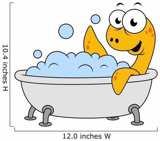 Illustration Bathing Loch Ness Wall Decal