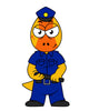 Illustration Pachycephalosaurus Police Officer Wall Decal