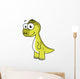 Cute Illustration Pachycephalosaurus Dinosaur Wall Decal Design 2
