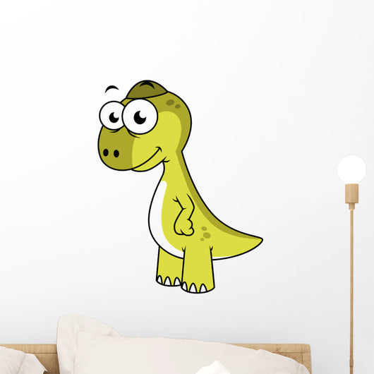 Cute Illustration Pachycephalosaurus Dinosaur Wall Decal Design 2