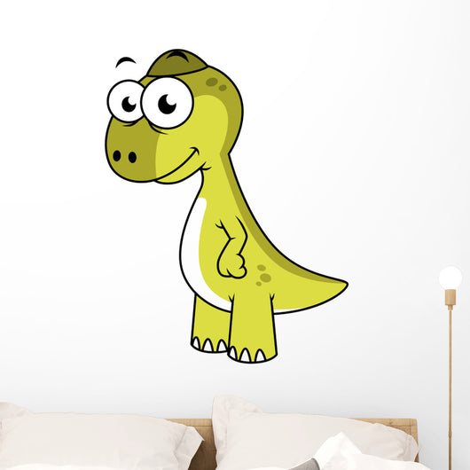 Cute Illustration Pachycephalosaurus Dinosaur Wall Decal Design 2