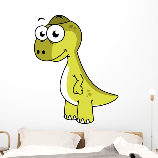 Cute Illustration Pachycephalosaurus Dinosaur Wall Decal Design 2
