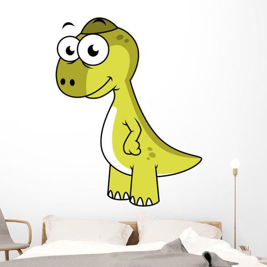 Cute Illustration Pachycephalosaurus Dinosaur Wall Decal Design 2
