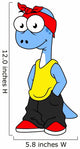 Illustration Brontosaurus Dressed Hip Wall Decal