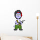 Illustration Brontosaurus Dressed as Wall Decal