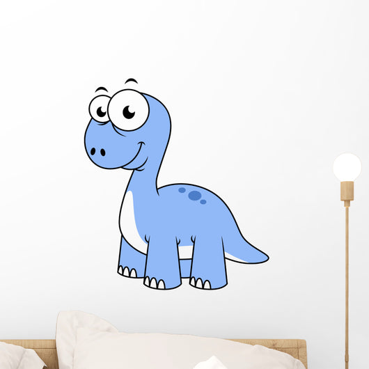 Cute Illustration Brontosaurus Wall Decal