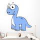 Cute Illustration Brontosaurus Wall Decal