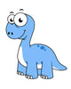 Cute Illustration Brontosaurus Wall Decal