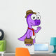 Illustration Pachycephalosaurus Businessman Wall Decal