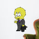 Illustration Triceratops Businessman Wall Decal