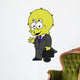 Illustration Triceratops Businessman Wall Decal