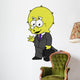 Illustration Triceratops Businessman Wall Decal