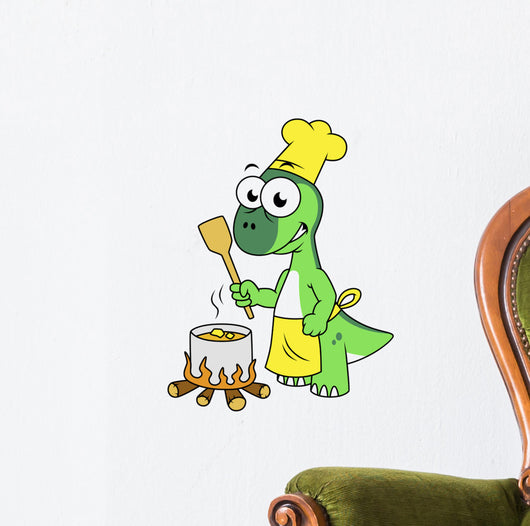 Illustration Parasaurolophus Dinosaur Cooking Wall Decal