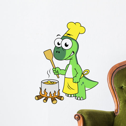 Illustration Parasaurolophus Dinosaur Cooking Wall Decal
