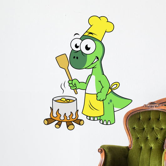 Illustration Parasaurolophus Dinosaur Cooking Wall Decal