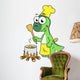 Illustration Parasaurolophus Dinosaur Cooking Wall Decal