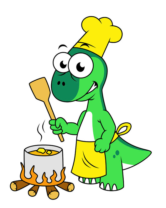 Illustration Parasaurolophus Dinosaur Cooking Wall Decal