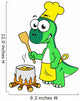 Illustration Parasaurolophus Dinosaur Cooking Wall Decal
