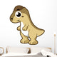 Cute Illustration Pachycephalosaurus Dinosaur Wall Decal Design 1