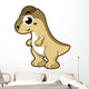 Cute Illustration Pachycephalosaurus Dinosaur Wall Decal Design 1